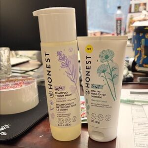 The Honest Company Lavender Shampoo & Body Wash and Healing Ointment